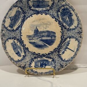 Blue and White Decorative Plate